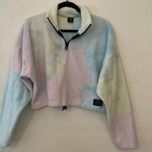 Urban Outfitters Cropped Tie Dye Fleece